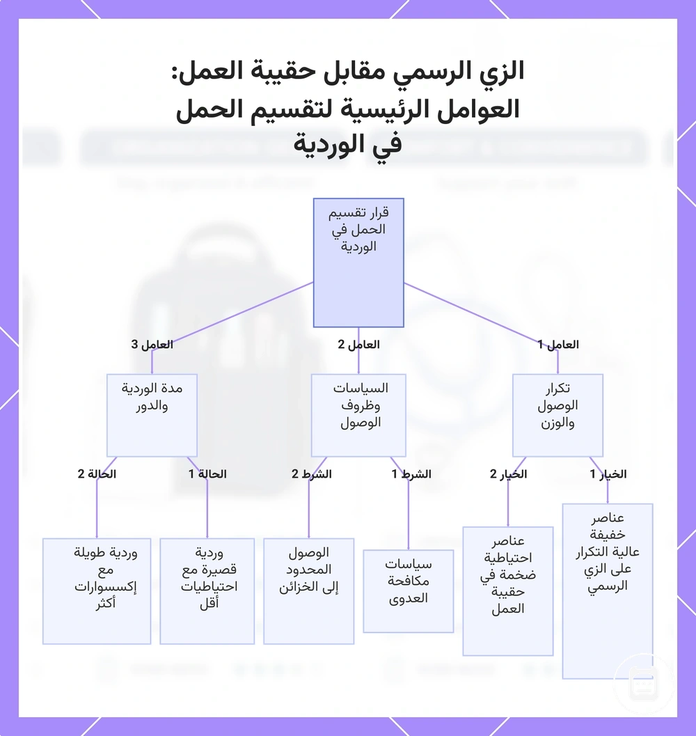 الزي الرسمي مقابل حقيبة العمل: العوامل الرئيسية لتقسيم الحمل في الوردية