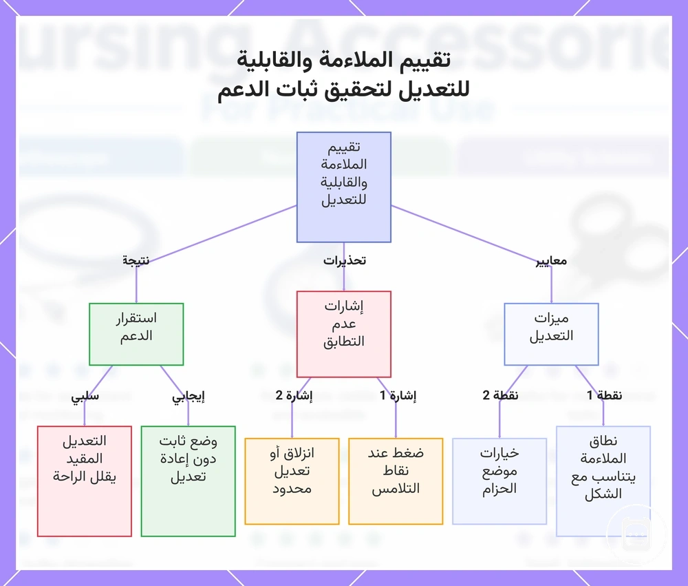 تقييم الملاءمة والقابلية للتعديل لتحقيق ثبات الدعم