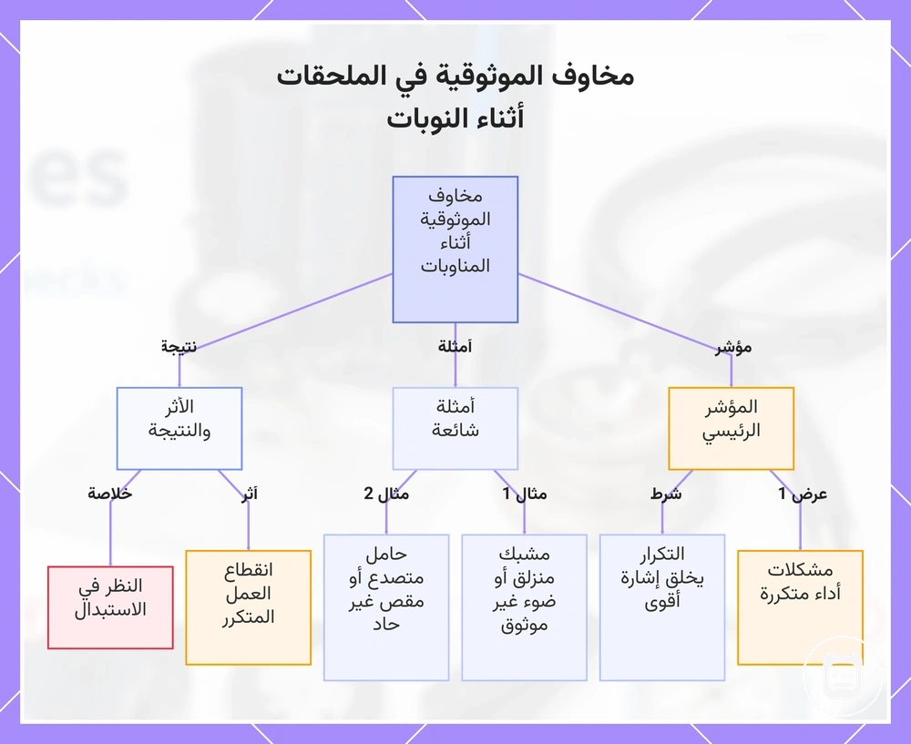 مخاوف الموثوقية في الملحقات أثناء النوبات