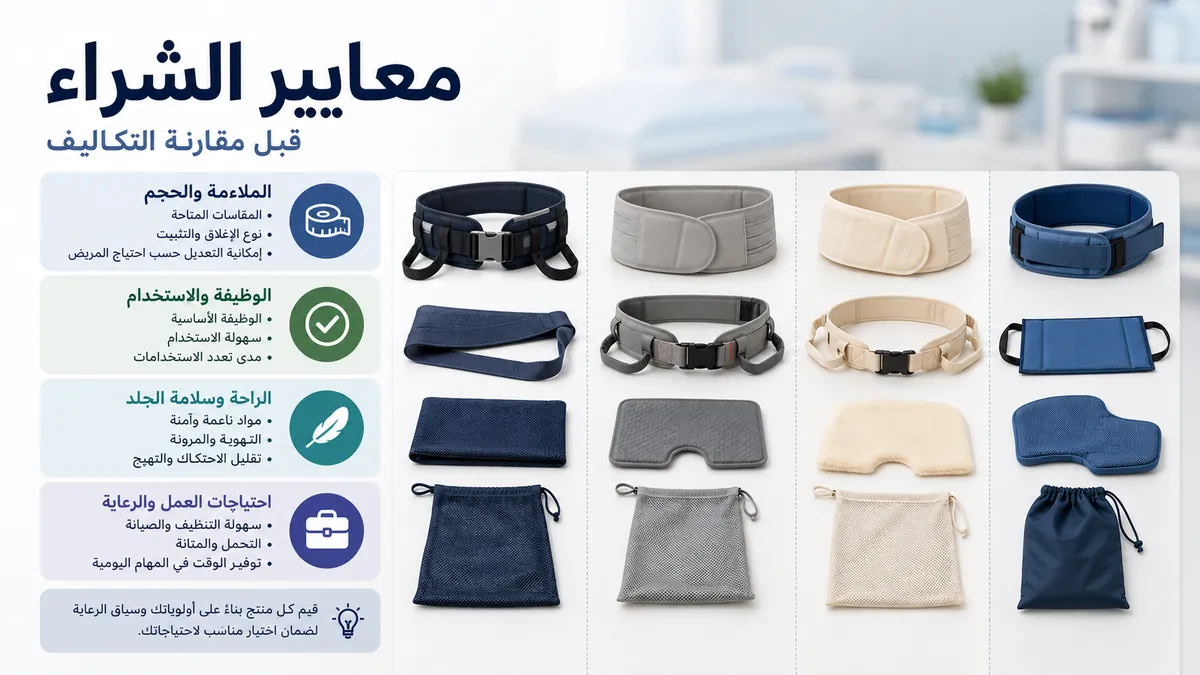 مستلزمات تمريض مقارنة حسب معايير الشراء قبل مراجعة الأسعار