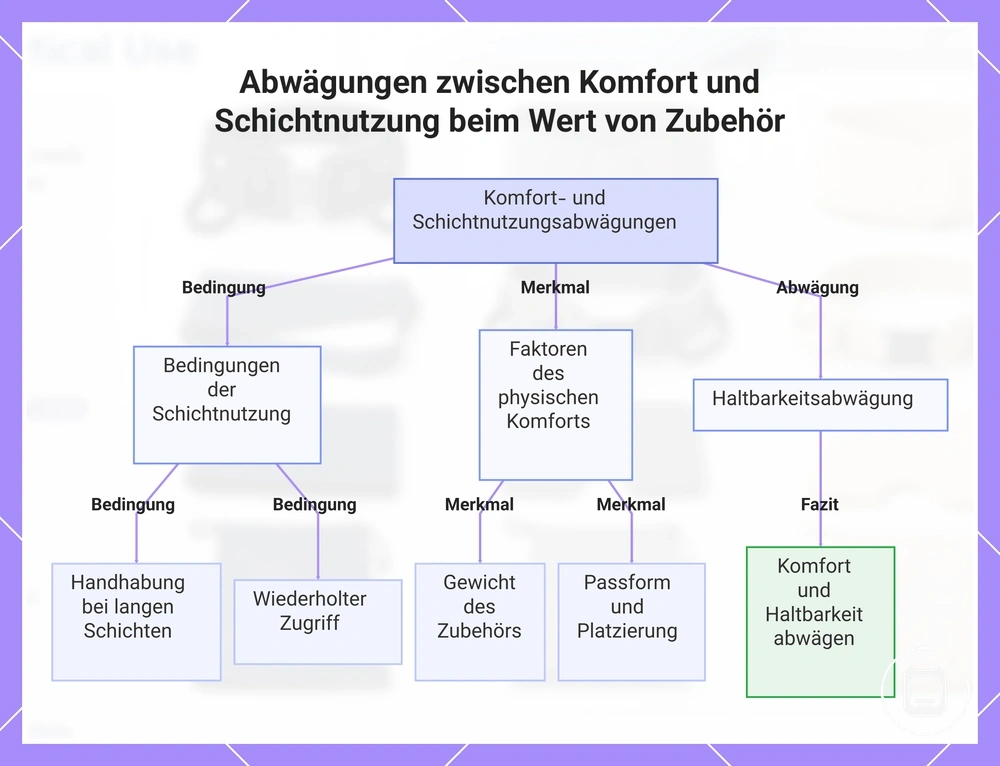 Abwägungen zwischen Komfort und Schichtnutzung beim Wert von Zubehör
