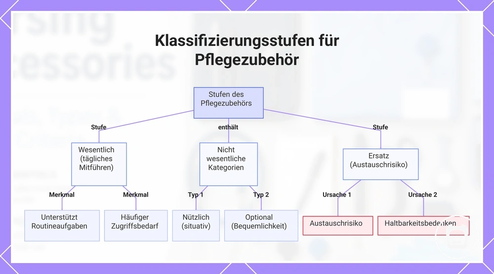Klassifizierungsstufen für Pflegezubehör