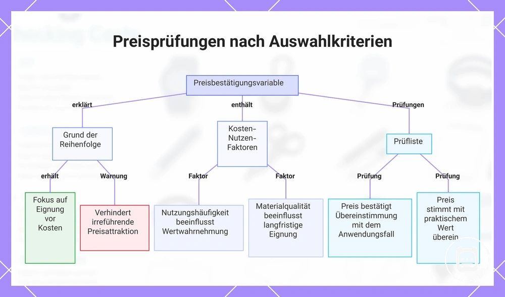 Preisprüfungen nach Auswahlkriterien