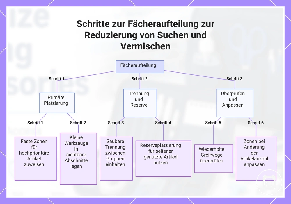 Schritte zur Fächeraufteilung zur Reduzierung von Suchen und Vermischen