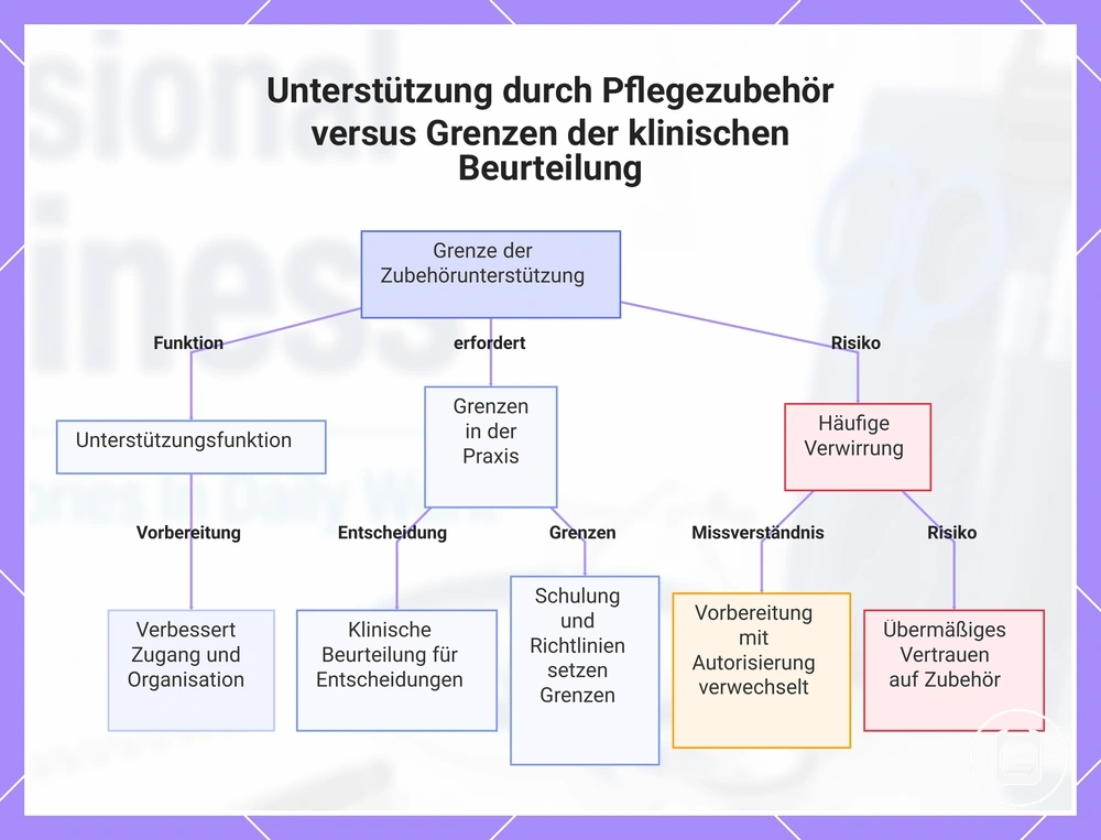 Unterstützung durch Pflegezubehör versus Grenzen der klinischen Beurteilung
