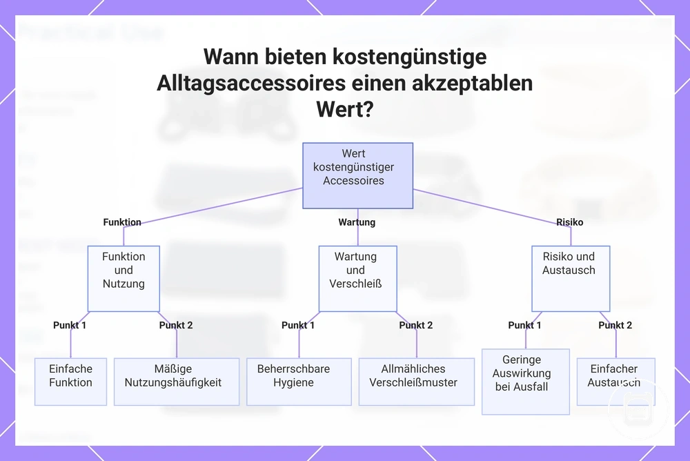 Wann bieten kostengünstige Alltagsaccessoires einen akzeptablen Wert?