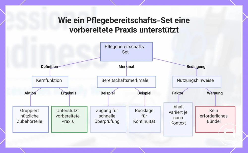 Wie ein Pflegebereitschafts-Set eine vorbereitete Praxis unterstützt