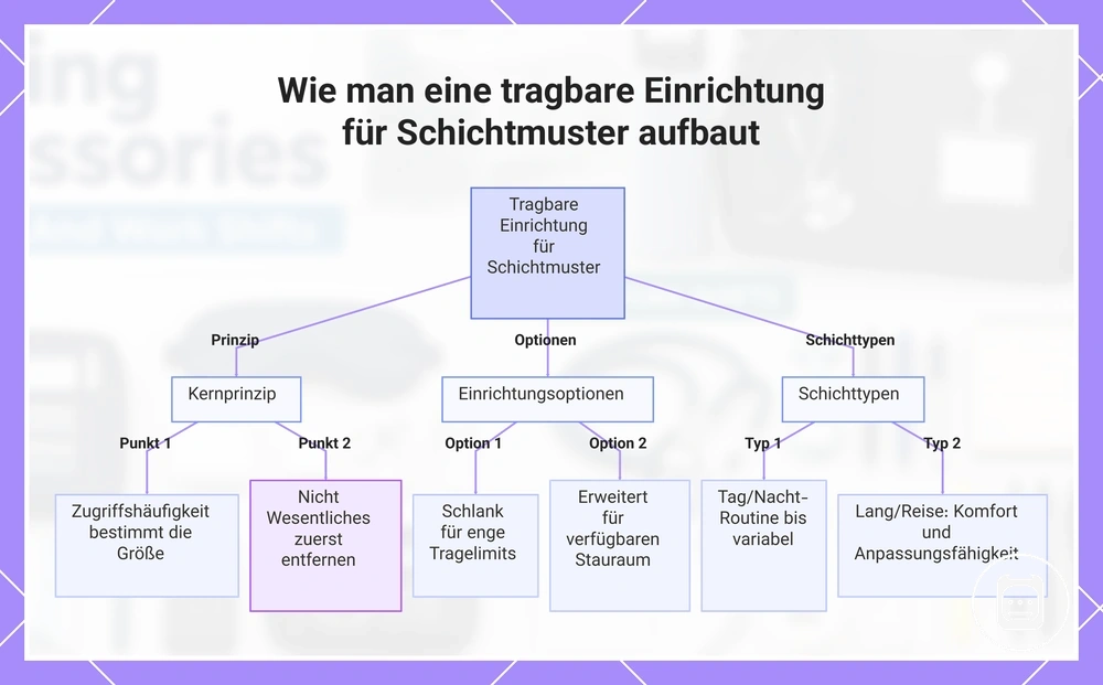 Wie man eine tragbare Einrichtung für Schichtmuster aufbaut