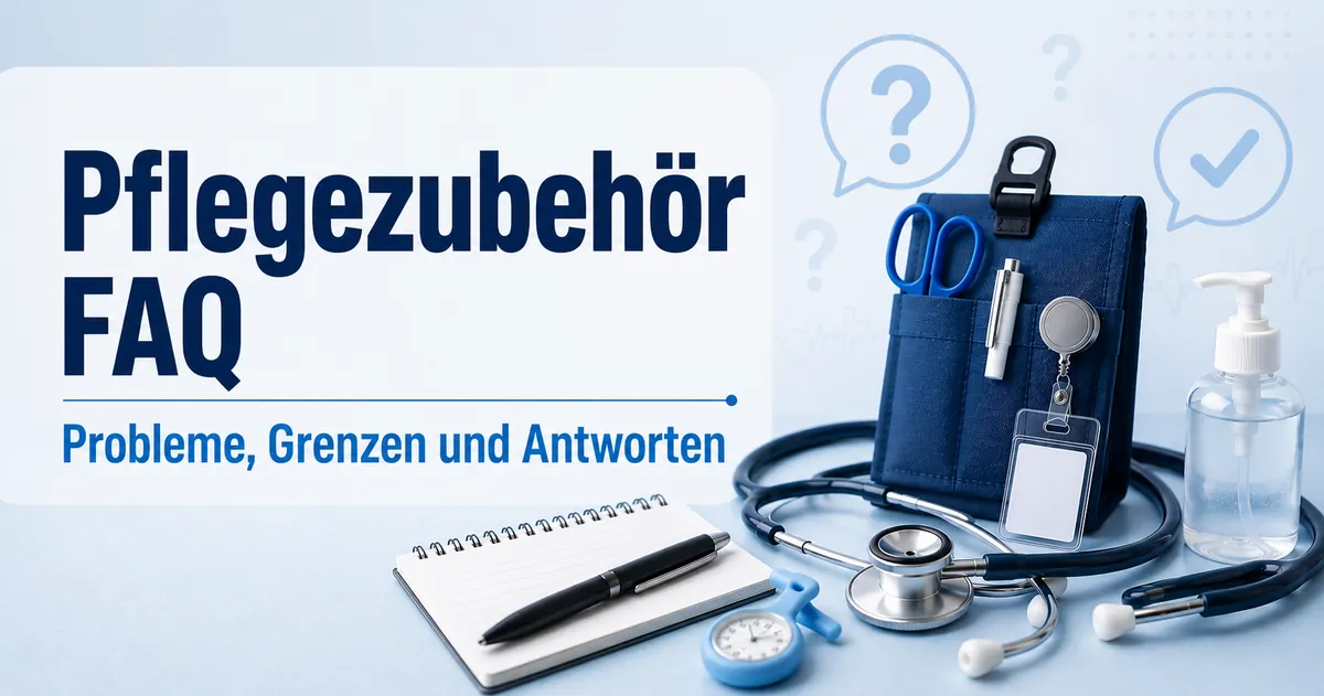 Pflegezubehör zur Beantwortung häufiger Fragen zu Gebrauch, Grenzen und Problemen
