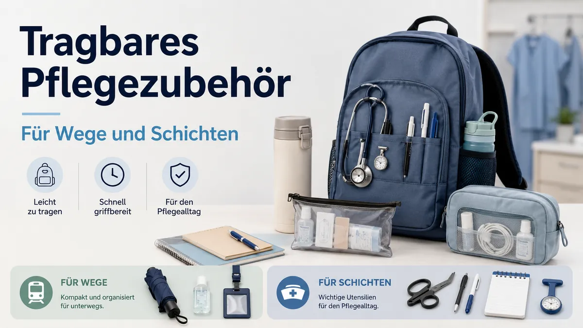 Tragbares Pflegezubehör für Wege zur Arbeit, Pendeln und Schichten vorbereitet