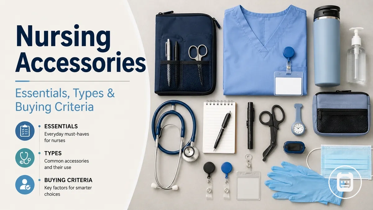 Organized nursing accessories for nurses including work essentials, tools, and daily-use items