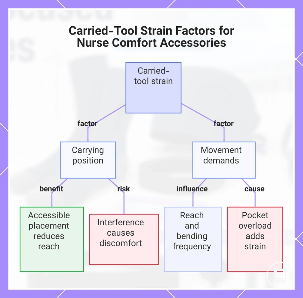 Carried-Tool Strain Factors for Nurse Comfort Accessories