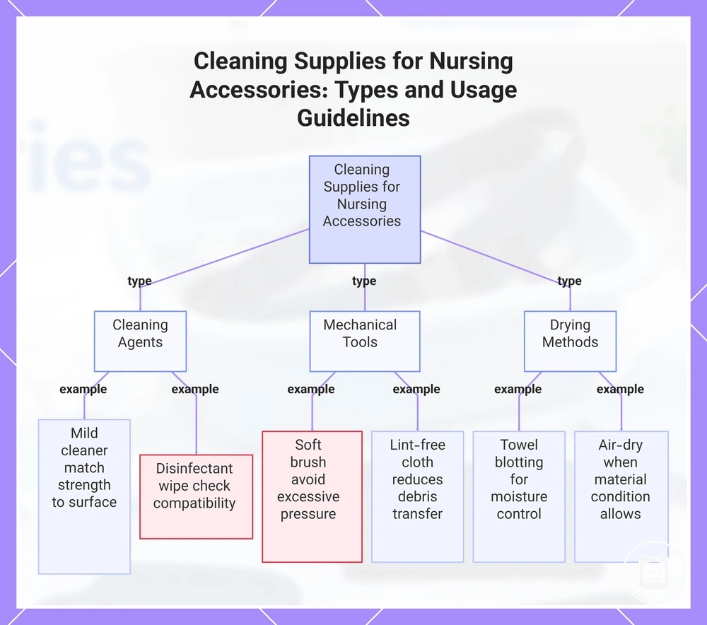 Cleaning Supplies for Nursing Accessories: Types and Usage Guidelines