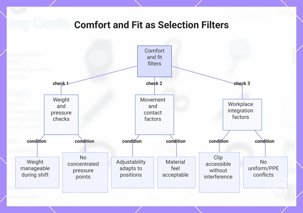 Comfort and Fit as Selection Filters
