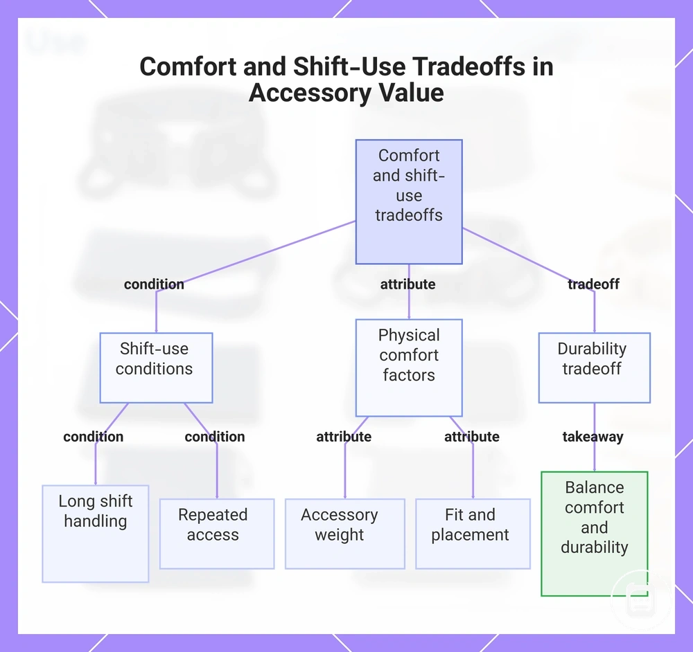 Comfort and Shift-Use Tradeoffs in Accessory Value