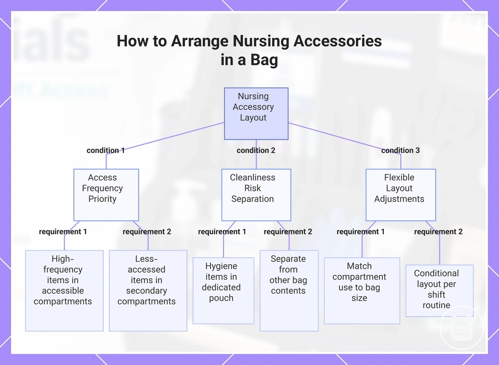 How to Arrange Nursing Accessories in a Bag