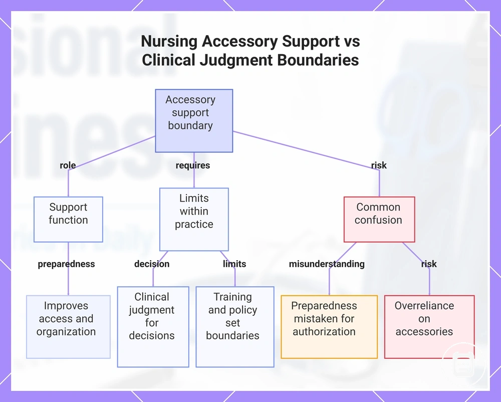 Nursing Accessory Support vs Clinical Judgment Boundaries