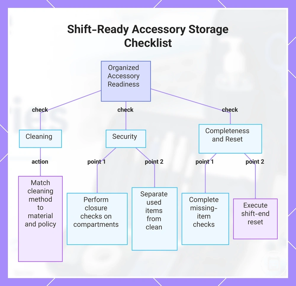 Shift-Ready Accessory Storage Checklist