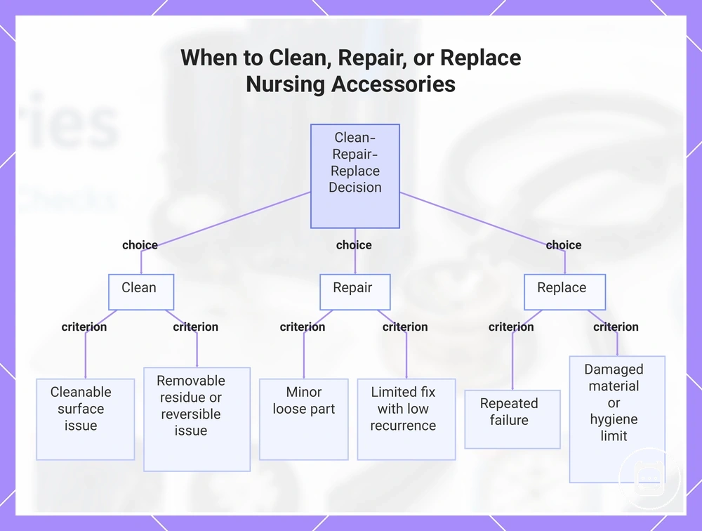 When to Clean, Repair, or Replace Nursing Accessories