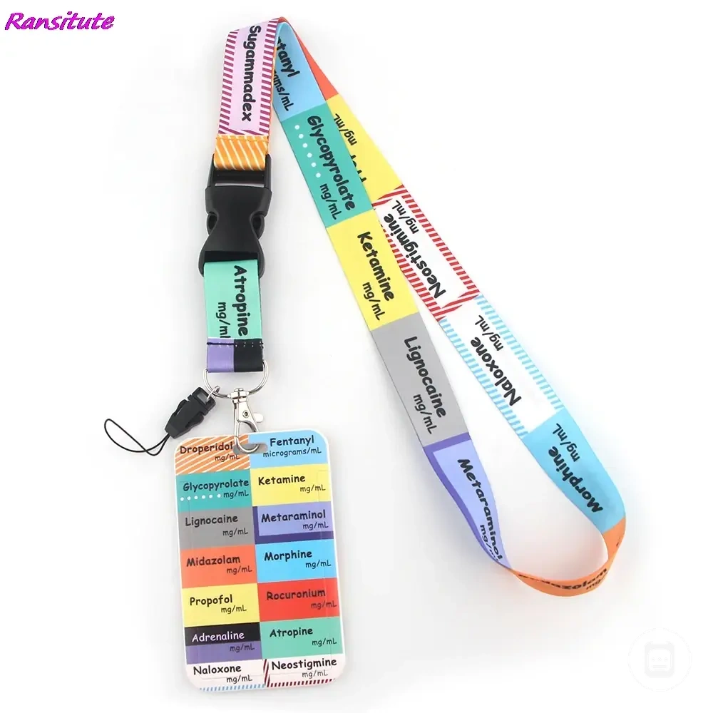 Portacredencial médico con cordón para tarjetas de médico, enfermero o estudiante
