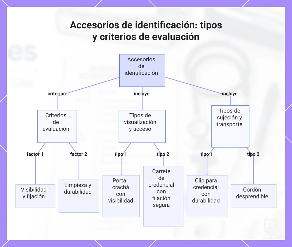 Accesorios de identificación: tipos y criterios de evaluación