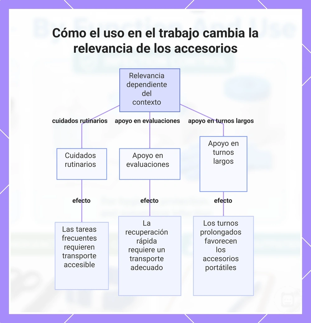 Cómo el uso en el trabajo cambia la relevancia de los accesorios