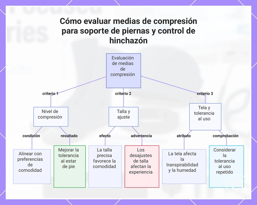 Cómo evaluar medias de compresión para soporte de piernas y control de hinchazón