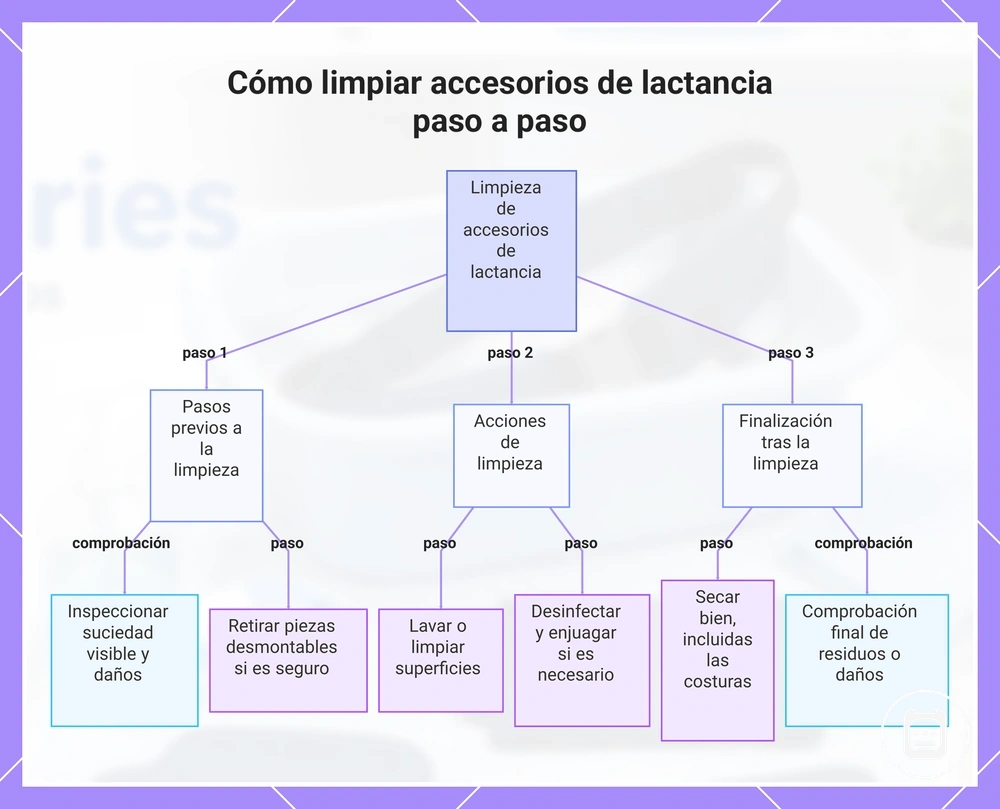 Cómo limpiar accesorios de lactancia paso a paso