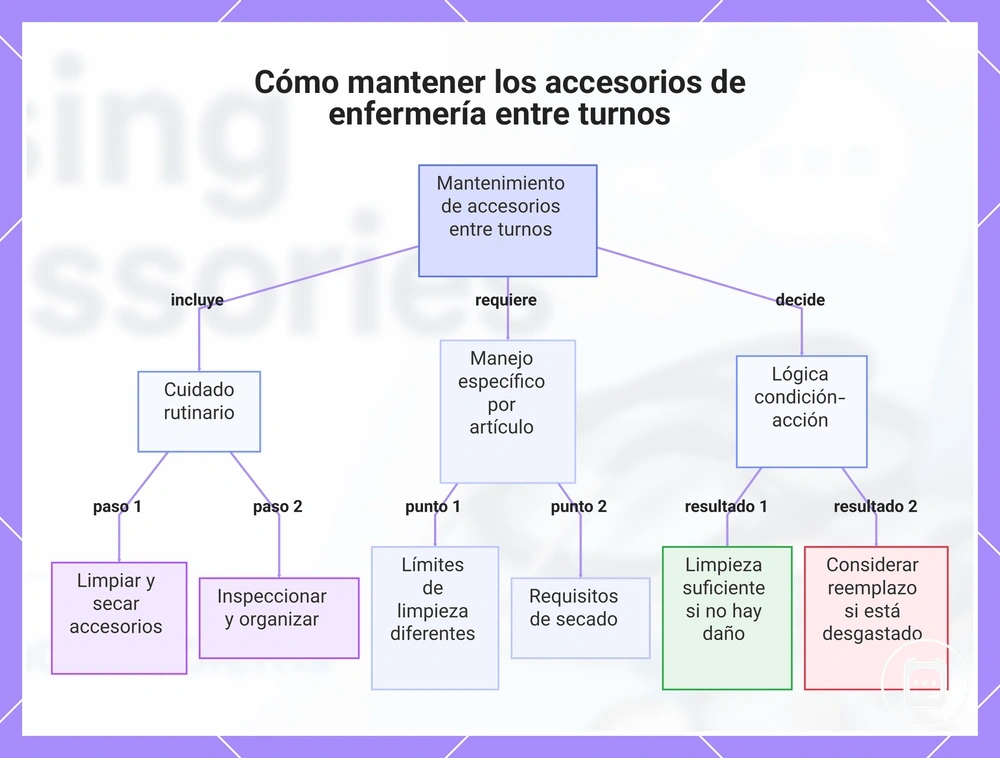 Cómo mantener los accesorios de enfermería entre turnos