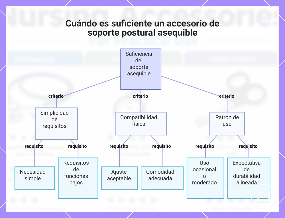Cuándo es suficiente un accesorio de soporte postural asequible