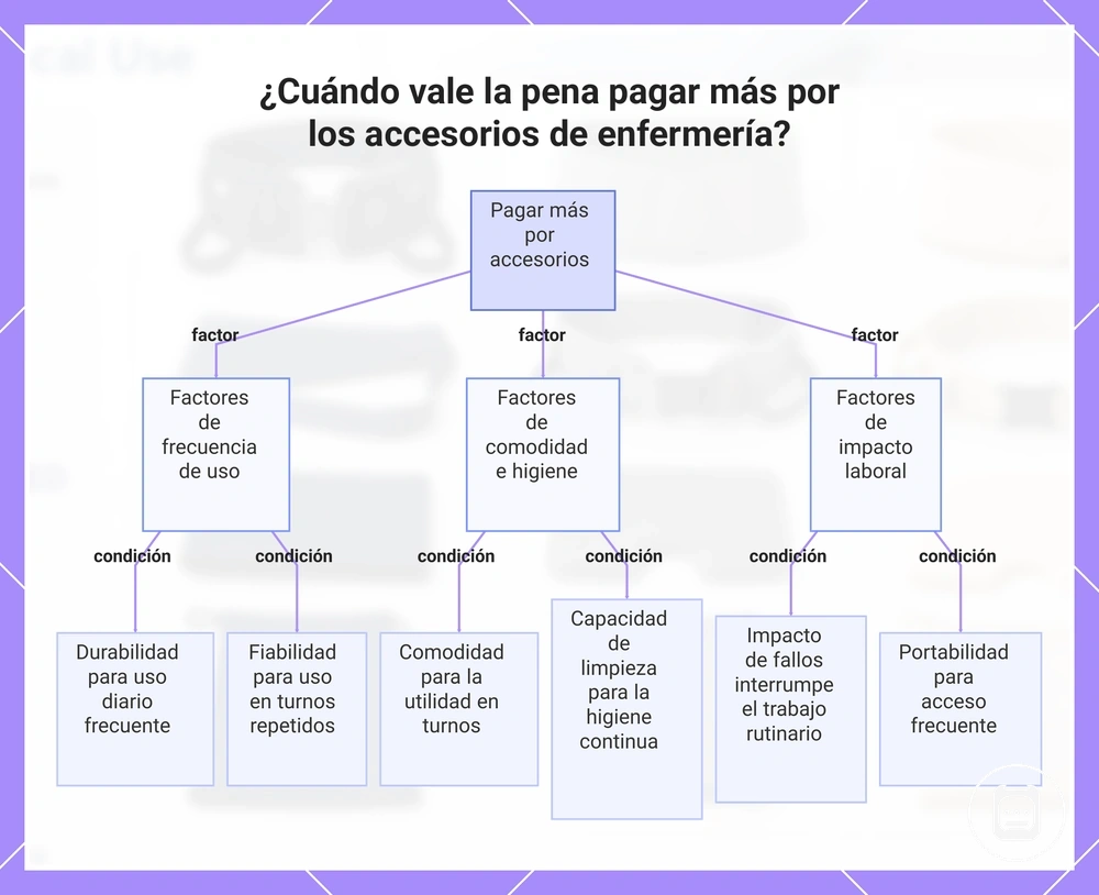 ¿Cuándo vale la pena pagar más por los accesorios de enfermería?