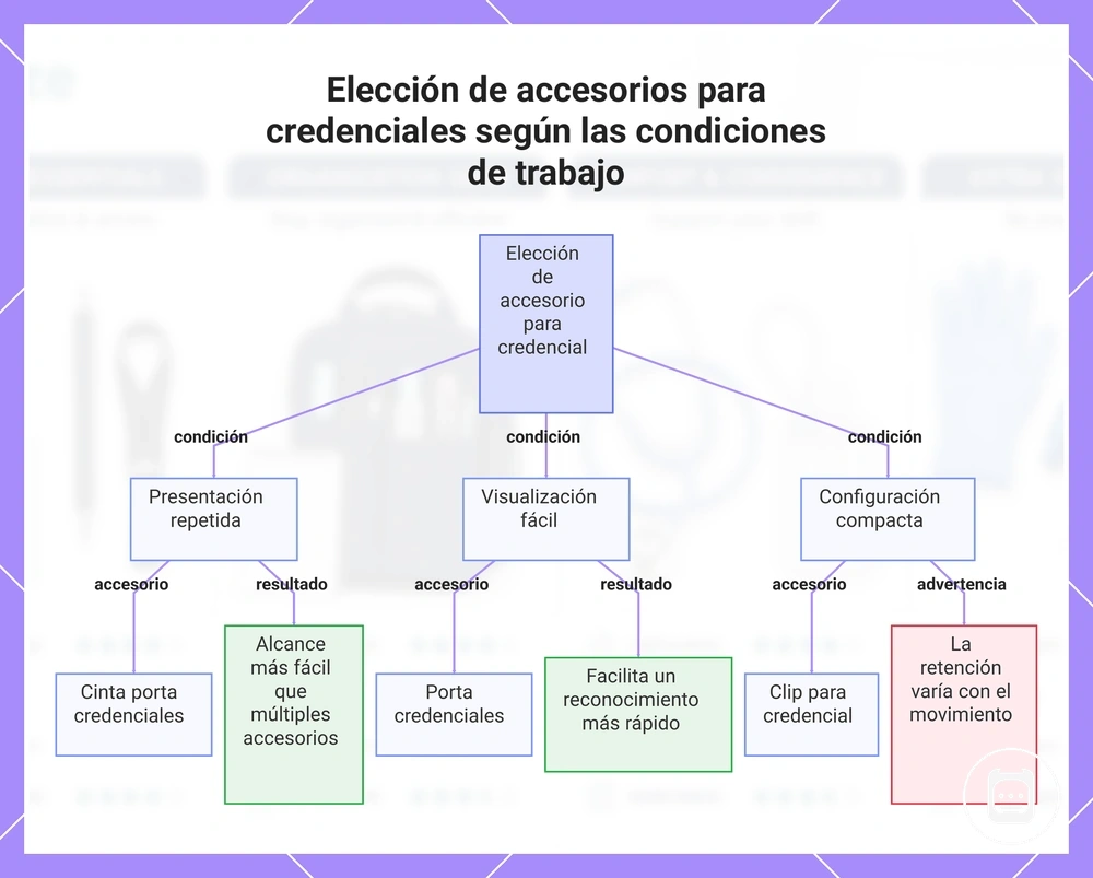 Elección de accesorios para credenciales según las condiciones de trabajo