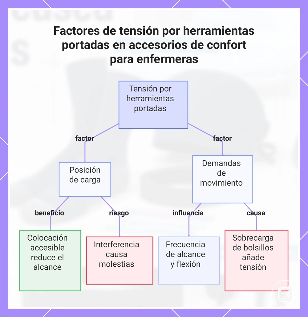 Factores de tensión por herramientas portadas en accesorios de confort para enfermeras