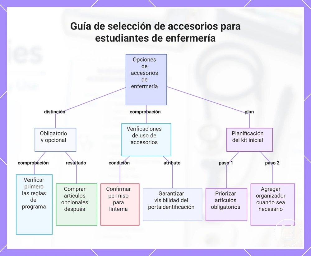 Guía de selección de accesorios para estudiantes de enfermería