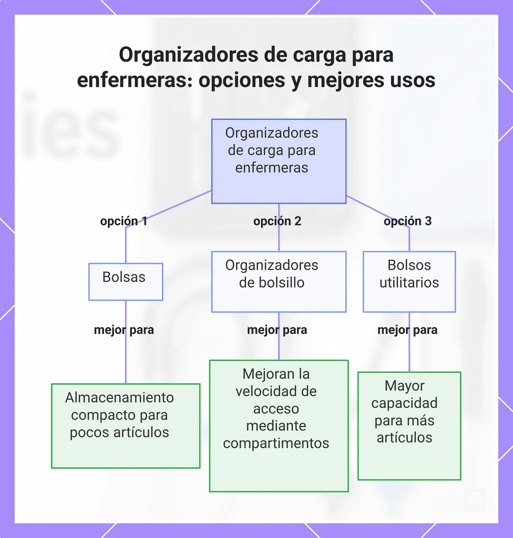 Organizadores de carga para enfermeras: opciones y mejores usos