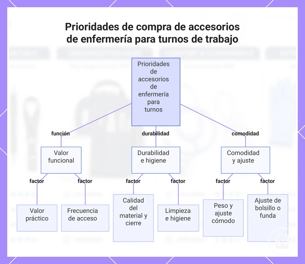Prioridades de compra de accesorios de enfermería para turnos de trabajo
