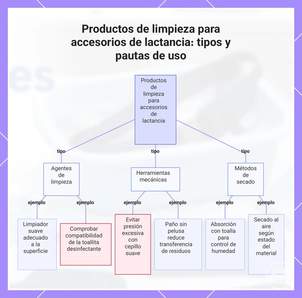 Productos de limpieza para accesorios de lactancia: tipos y pautas de uso