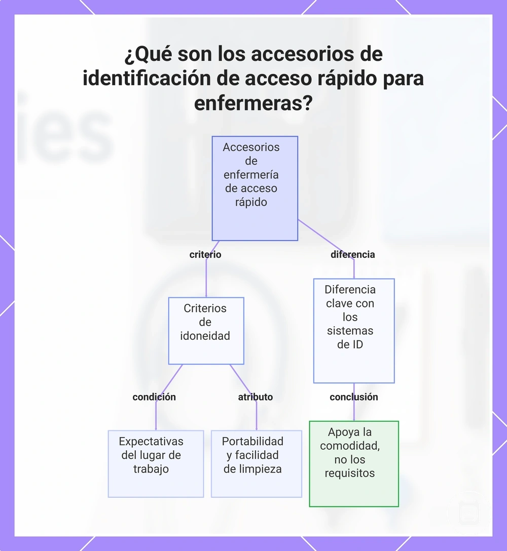 ¿Qué son los accesorios de identificación de acceso rápido para enfermeras?