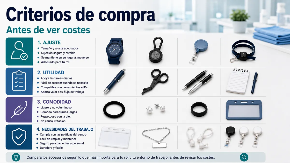 Accesorios de enfermería comparados según criterios de compra antes de consultar precios