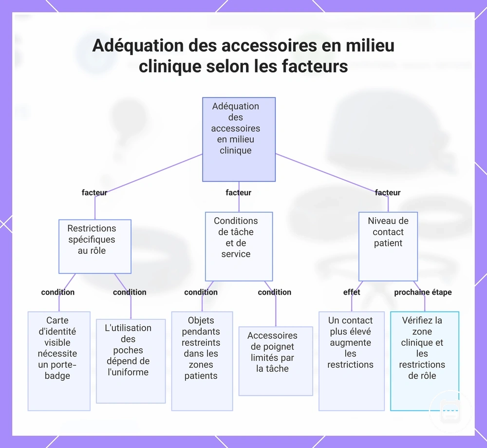 Adéquation des accessoires en milieu clinique selon les facteurs