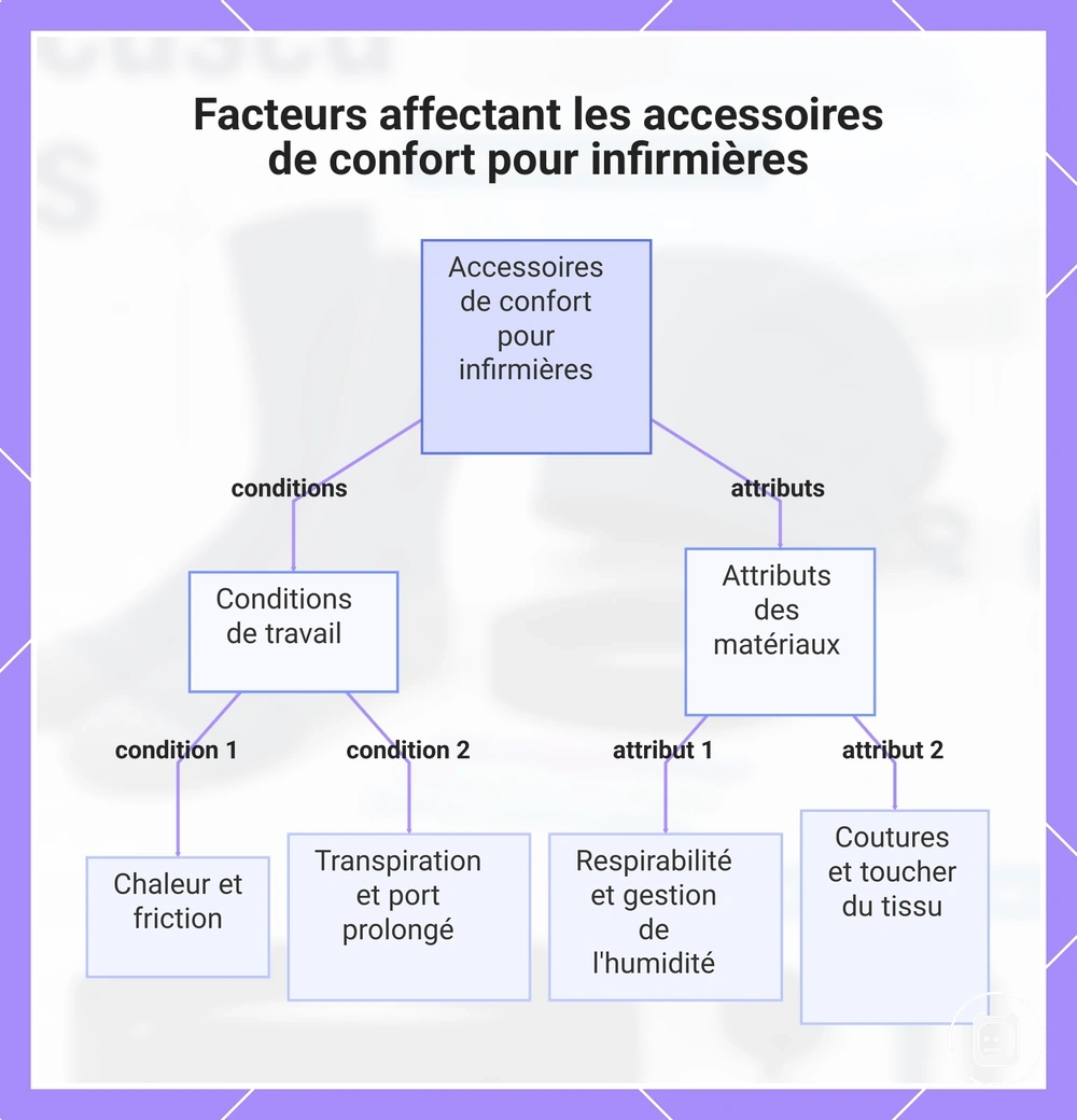 Facteurs affectant les accessoires de confort pour infirmières