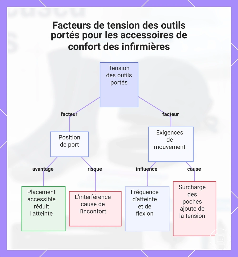 Facteurs de tension des outils portés pour les accessoires de confort des infirmières