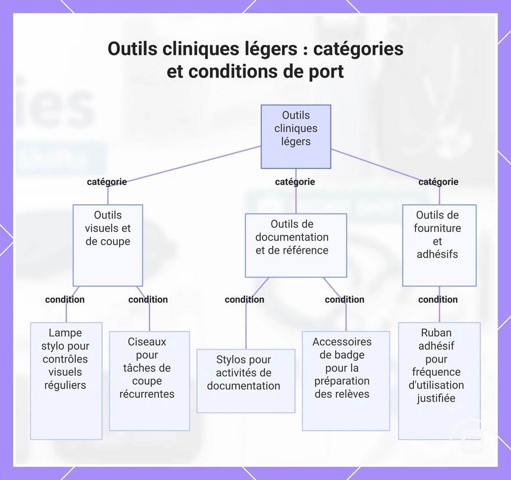 Outils cliniques légers : catégories et conditions de port