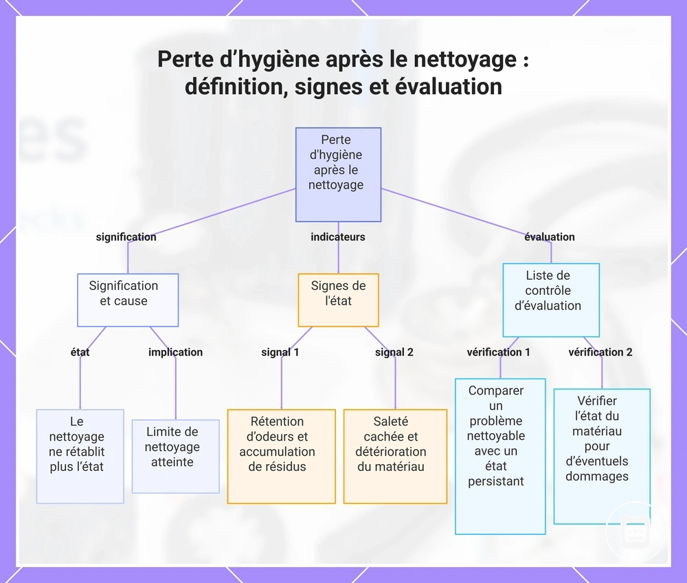 Perte d’hygiène après le nettoyage : définition, signes et évaluation