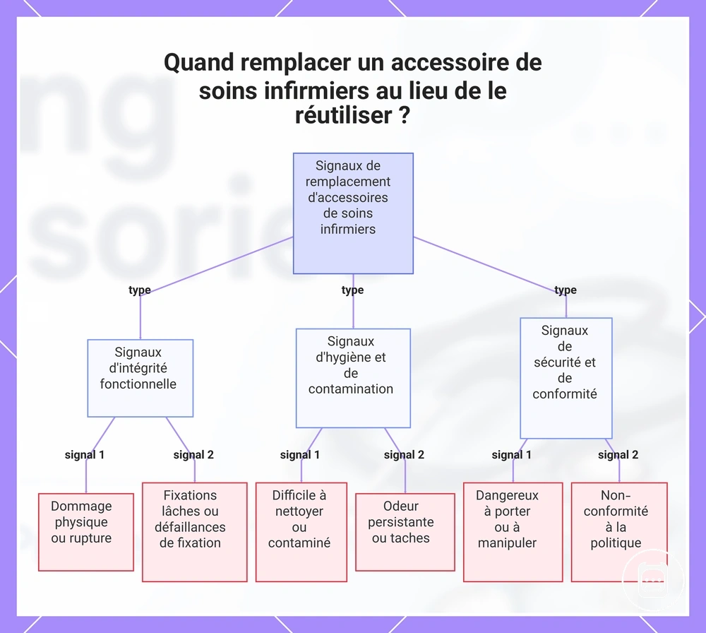 Quand remplacer un accessoire de soins infirmiers au lieu de le réutiliser ?