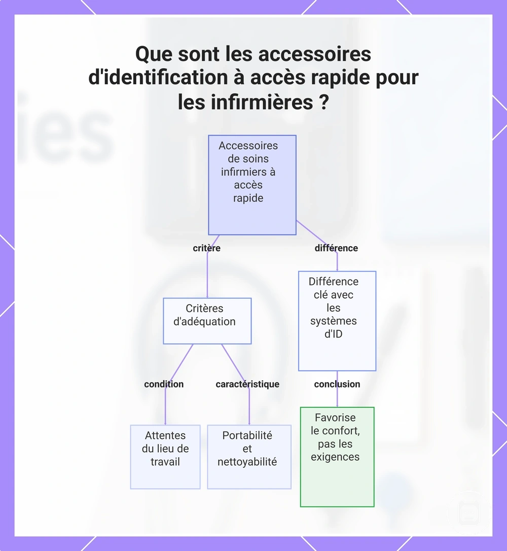 Que sont les accessoires d'identification à accès rapide pour les infirmières ?