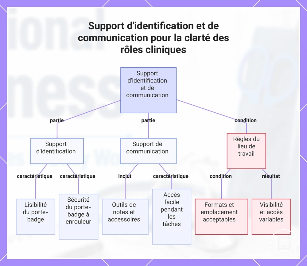 Support d'identification et de communication pour la clarté des rôles cliniques