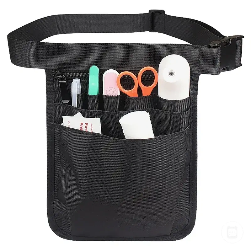 Pochete multibolsos para enfermagem para guardar materiais médicos