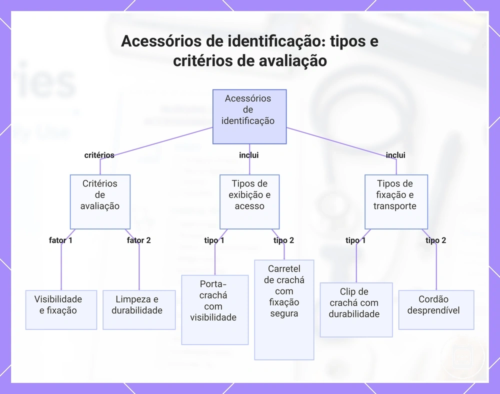 Acessórios de identificação: tipos e critérios de avaliação