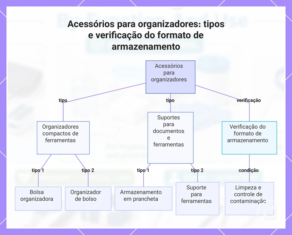 Acessórios para organizadores: tipos e verificação do formato de armazenamento